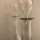 Pair of ancient decanters made of Baccarat crystal, Greek friezes
