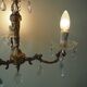 Cast bronze chandelier and crystal tassels – 3 fires