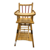 Vintage wooden baby high chair