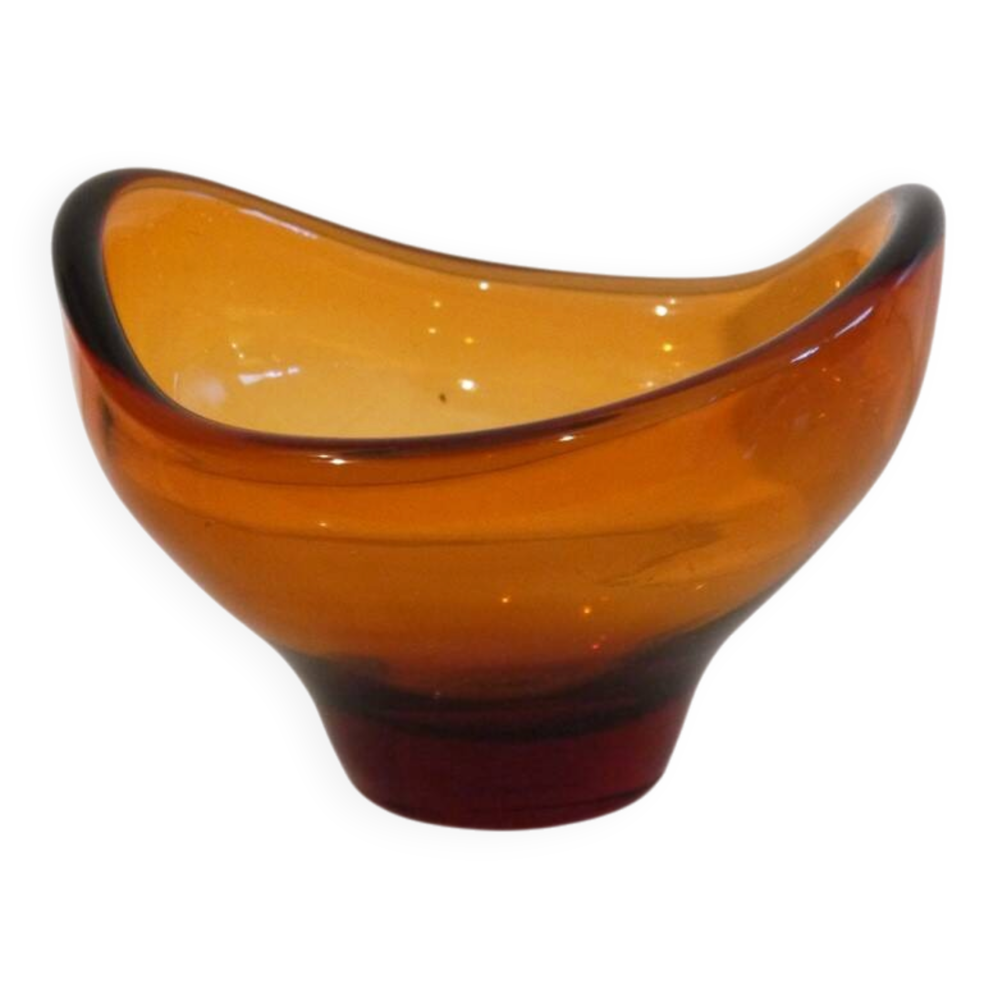Scandinavian free-form glass bowl