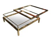Vintage sliding coffee table by Maison Jansen from the 1970s