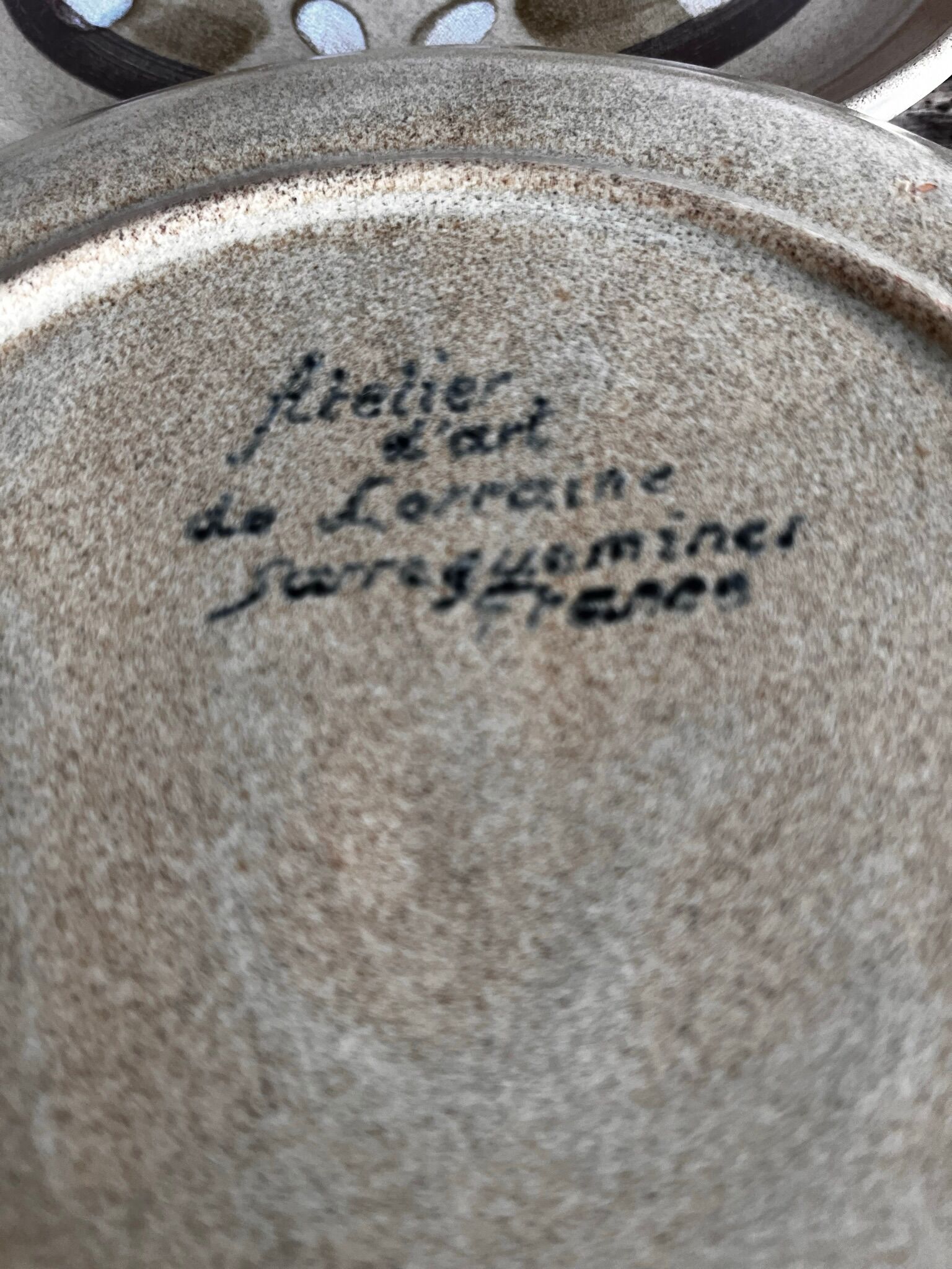 6 dessert plates Sarreguemines Atelier d'Art de Lorraine