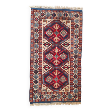 Caucasian Shirvan rug 107 x 205 cm pure wool