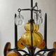 Art glass chandelier | Erik Höglund for Boda | Sweden | 1970s