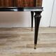 Commode 6 tiroirs en bois, laiton et verre, années 60