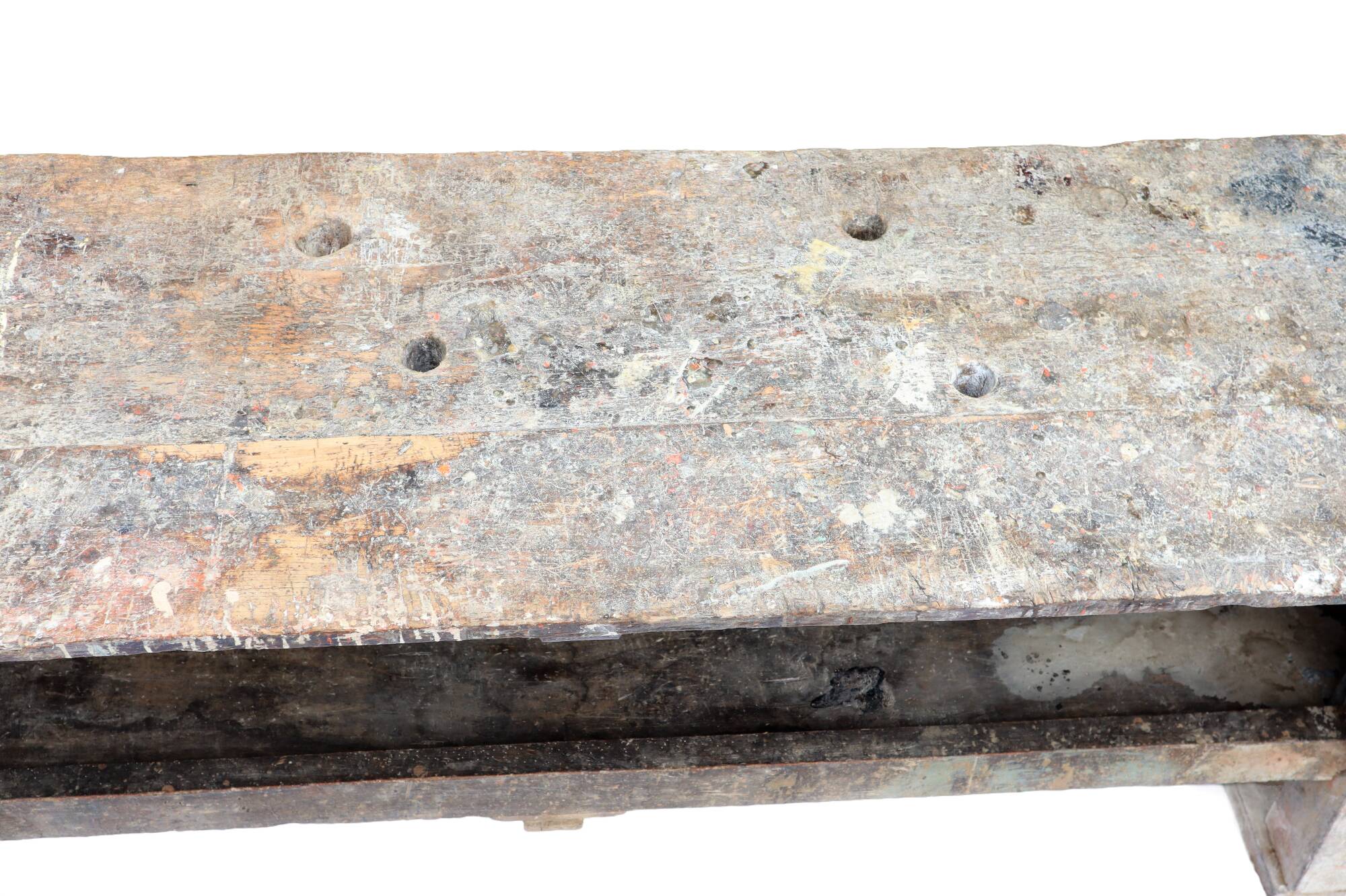 Wooden workbench xxl industrial character welder weathered 251cm