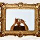 Miroir de style florentin 56x45,5cm, cadre doré