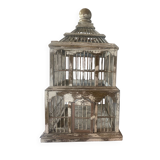 Large antique wooden birdcage