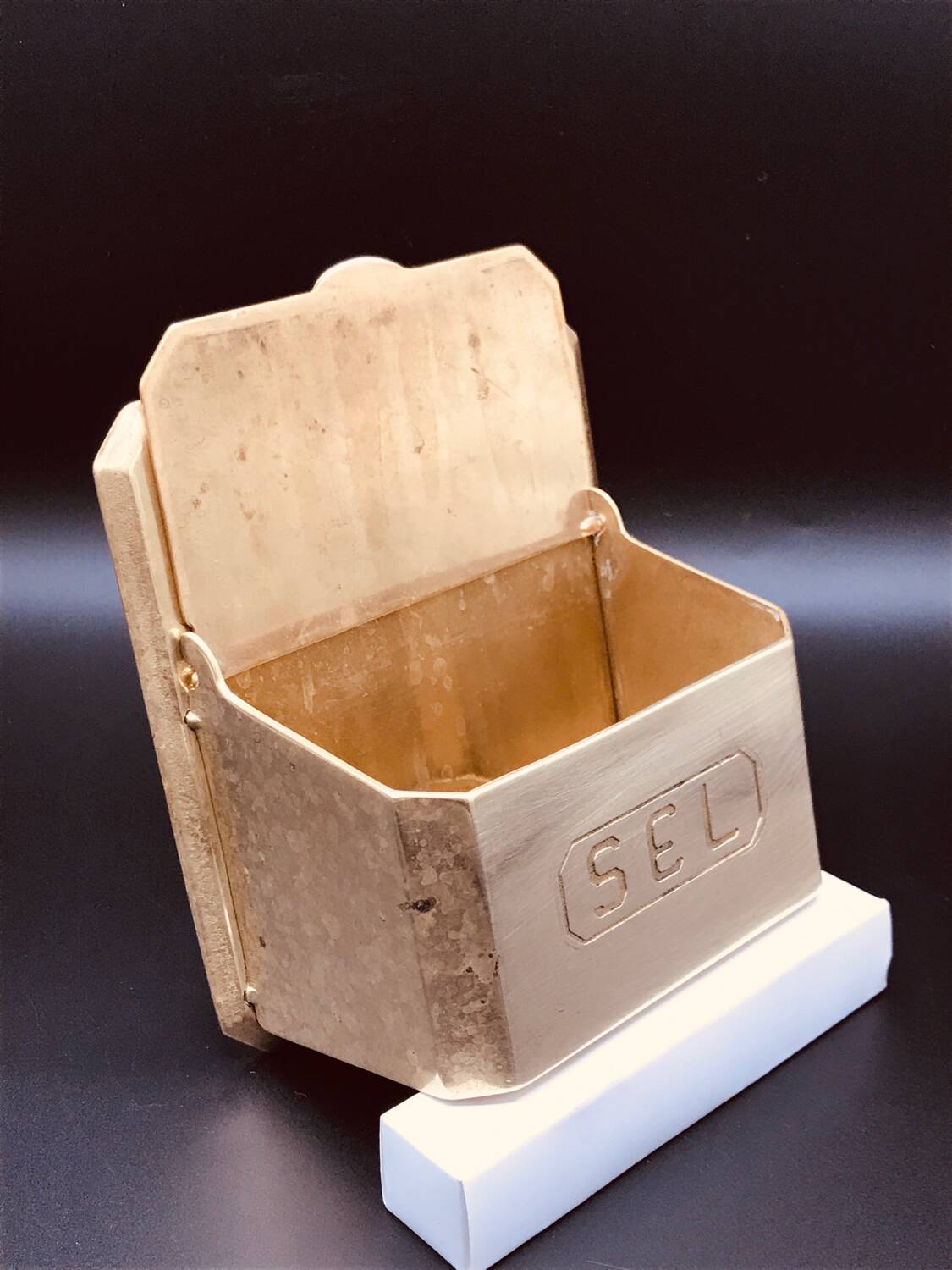 Brass salt box