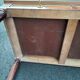 Old style flat desk louis xvi leather tray with 2 pulls