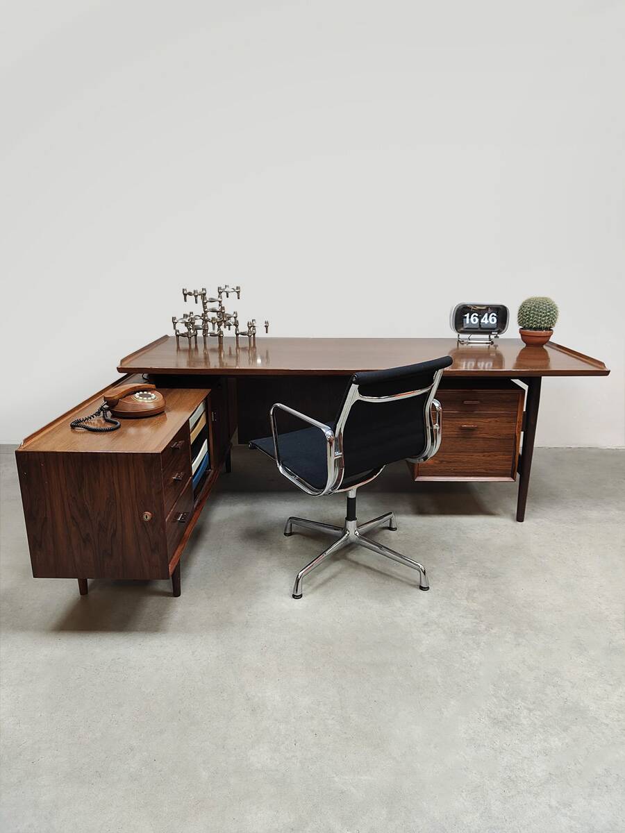 Rare vintage design executive desk Arne Vodder for Sibast model 209