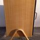 Metal and wood boarding school bedside table