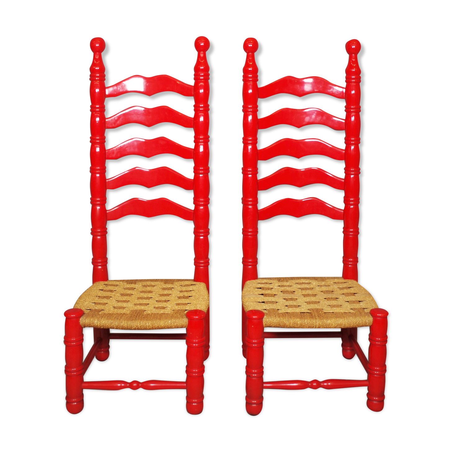 Spanish high chairs, 1940s, set of 2