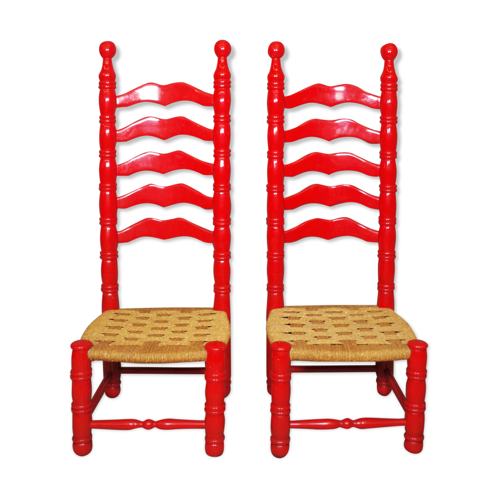Chaises hautes espagnoles, 1940s, set de 2 Selency