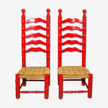 Chaises hautes espagnoles, 1940s, set de 2