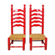 Spanish high chairs, 1940s, set of 2