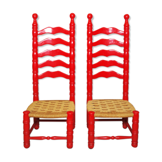 Chaises hautes espagnoles, 1940s, set de 2