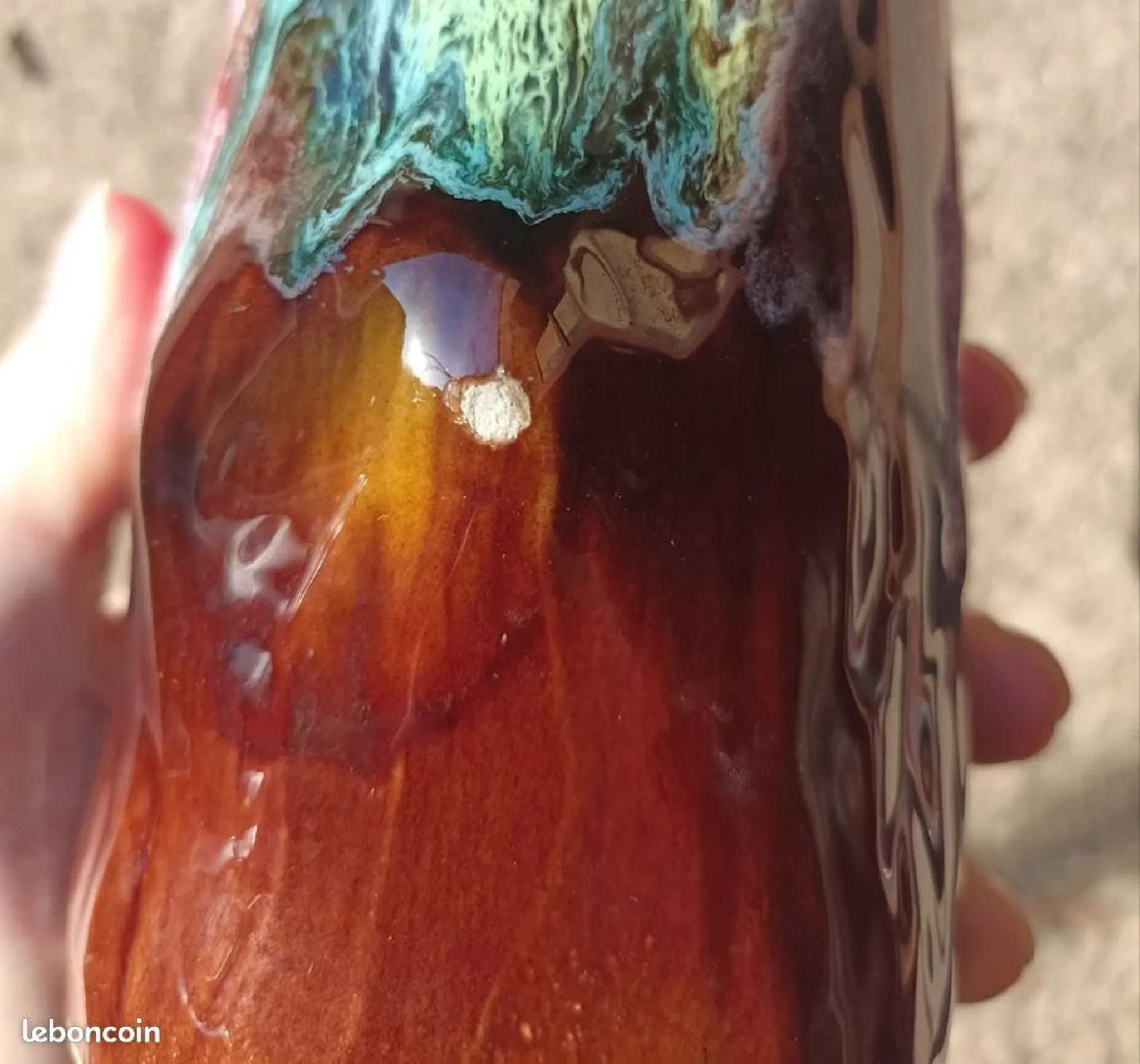 Vase Vallauris 1950s-60s lava ceramic