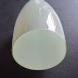 Large contemporary vase in green opaline
