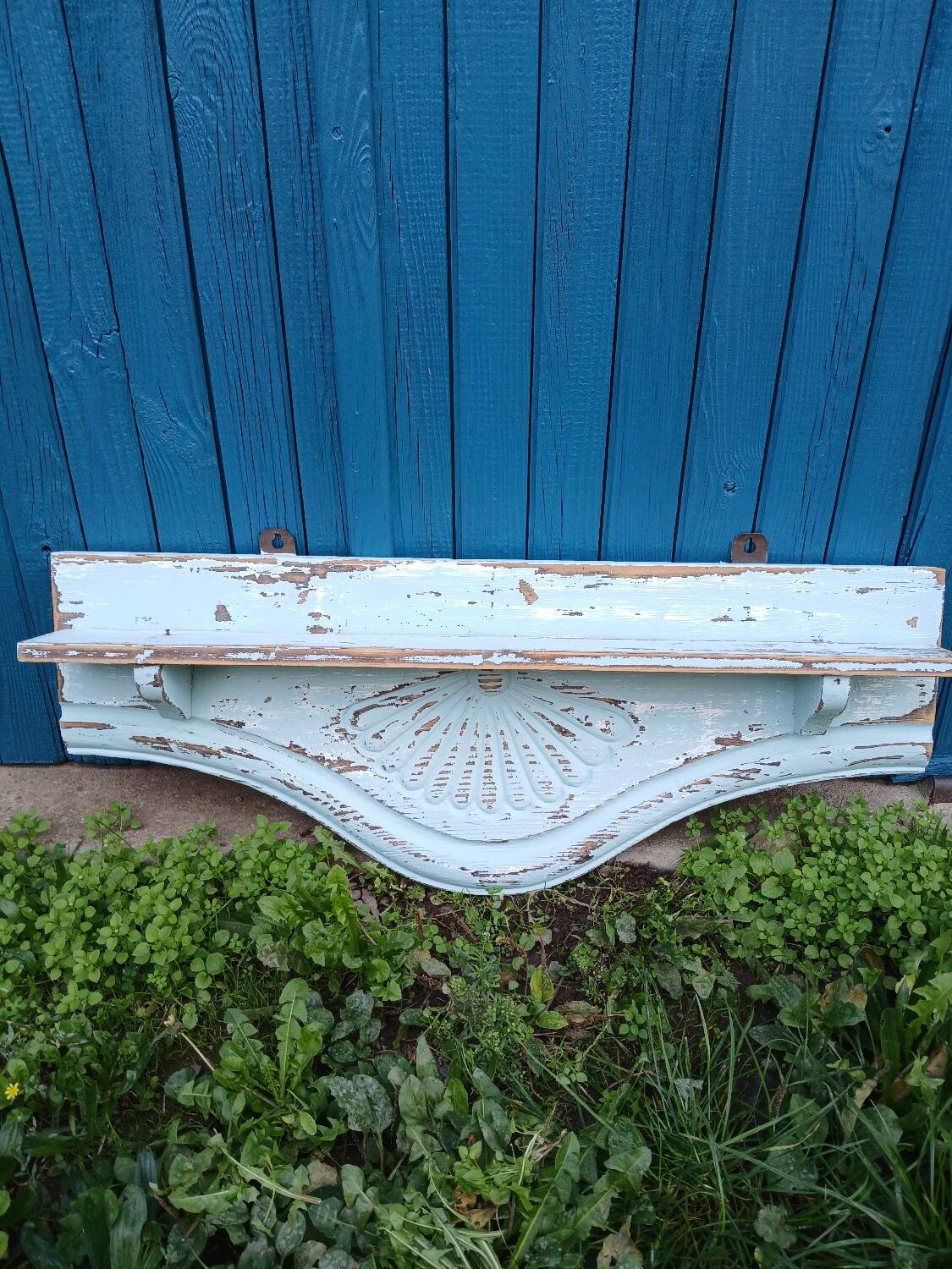 Old wooden wall shelf
