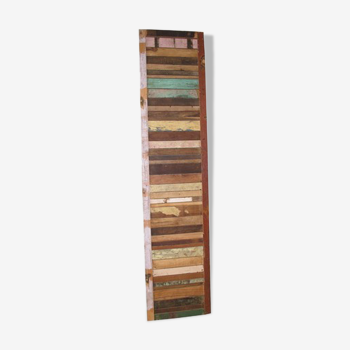 Wall panel in polychrome wood slats for wall dressing or decoration