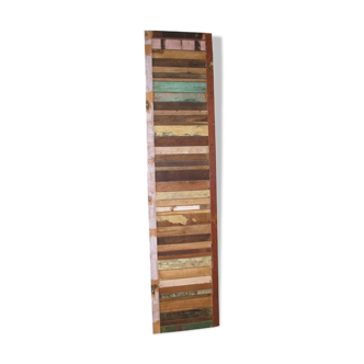 Wall panel in polychrome wood slats for wall dressing or decoration