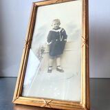 Antique Frame gilded wood measurements 24 cm x 13.5 cm