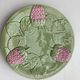 Set of 5 plates in slurry decorated strawberry of f. mendes