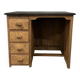 Vintage patinated oak desk