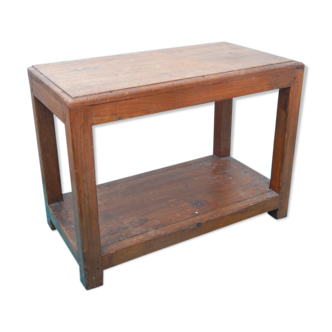 Bench Petit Tabouret Chevet Rest Plant Old Old Teck Brown 50x26x38cm
