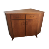 Vintage corner furniture 1950 1960 chene convenient wood buffet