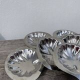 8 coupelles coquillage en inox