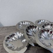 8 coupelles coquillage en inox