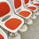 Tabourets de bar tulipes vintage space age 'duo tone'
