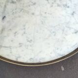 High table old hot water bottle Louis XVI style with marble top