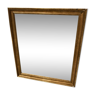 Miroir rectangulaire feuille d’or 71x83cm