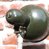 khaki green factory workshop lamp 50's