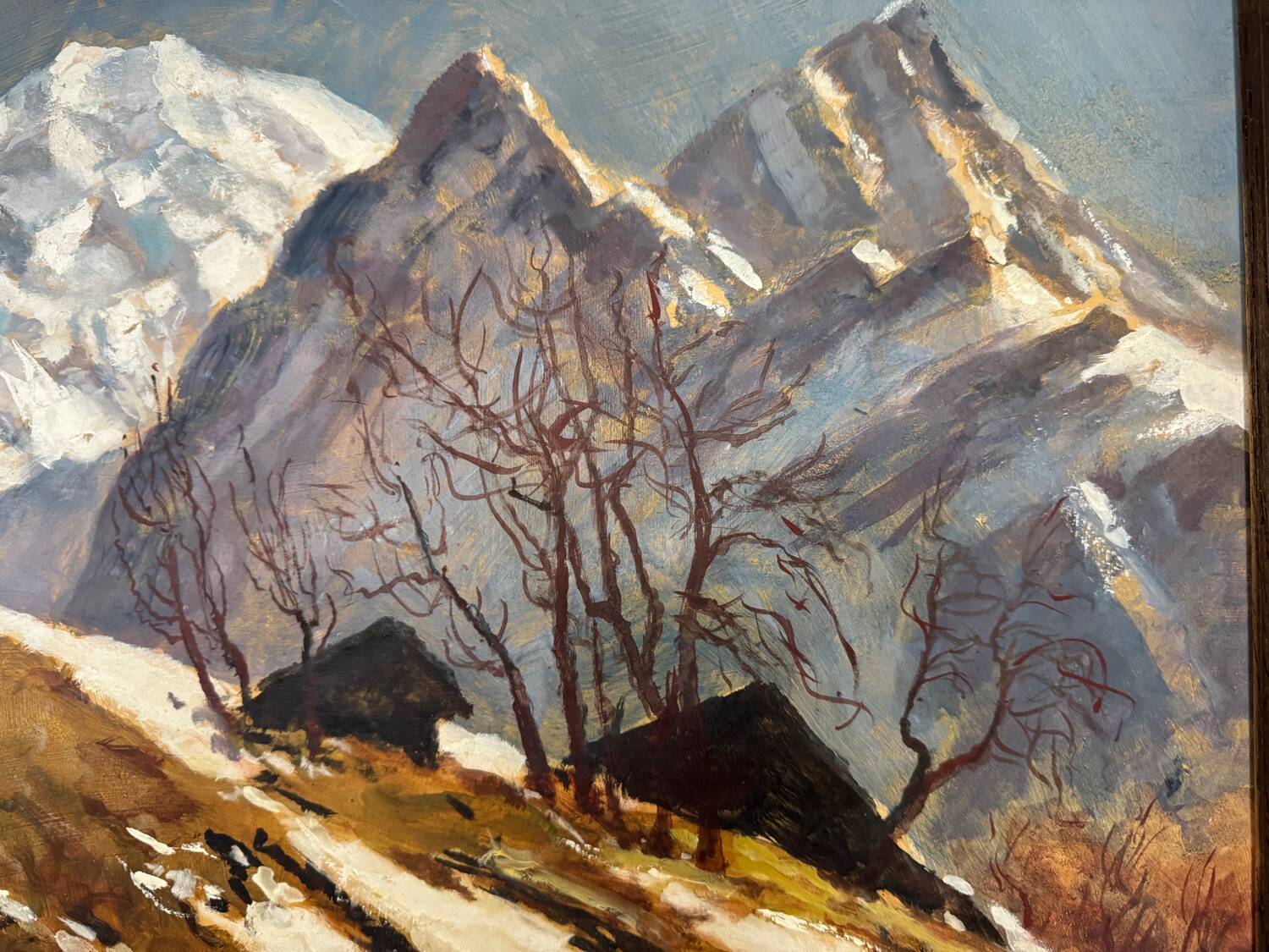 Marcel Wibault Winter Mountain Painting