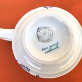 Pyroblan Porcelain Coffee Cup / Saucer Sarreguemines France