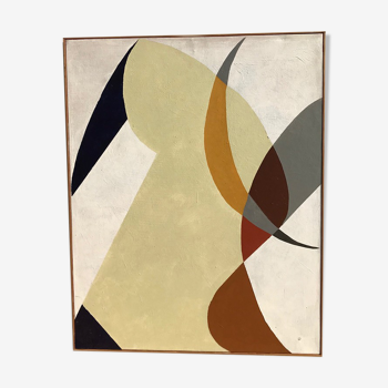 Tableau abstrait - huile sur toile - 93 x 74 cm