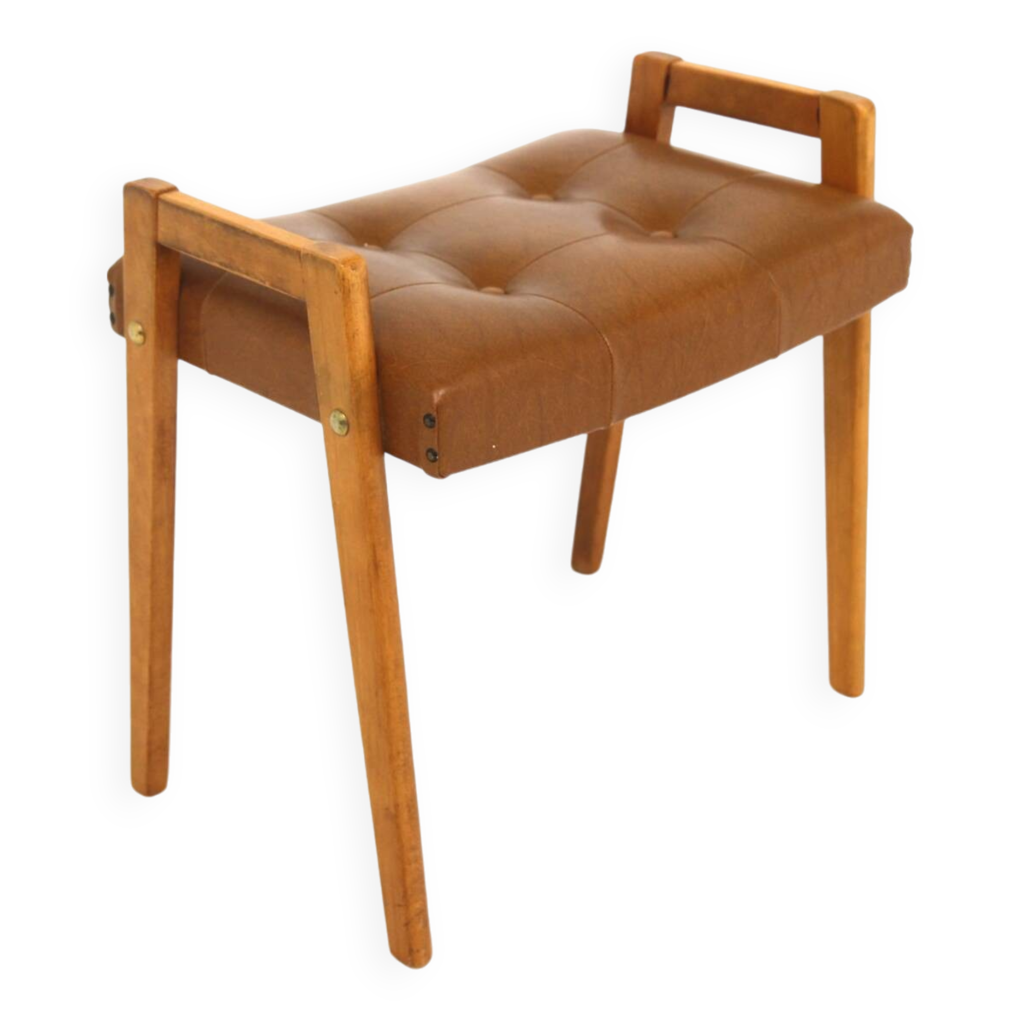 Ottoman scandinave en skaï, Suède, 1950