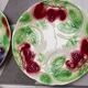 Set de 6 assiettes à dessert en barbotine début XX