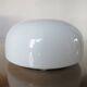 Half sphere ceiling light in opaline, made in Italy 1970