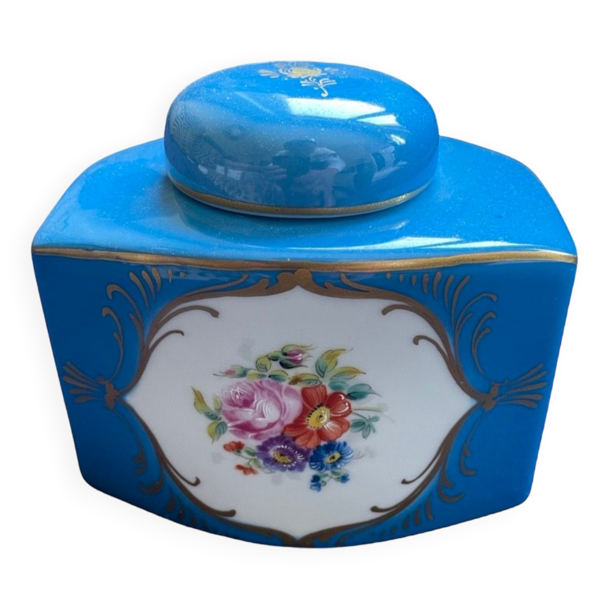 Snake porcelain inkwell with hand gold decoration