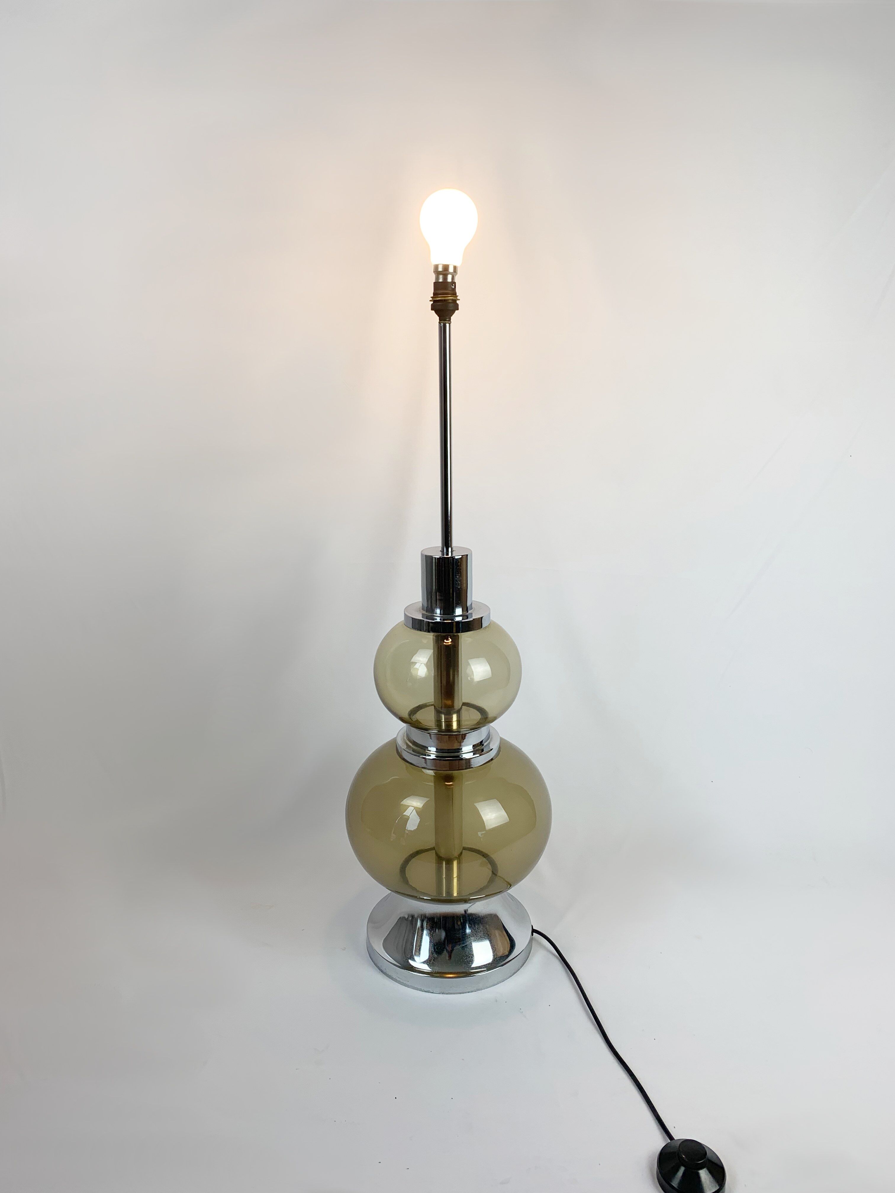 Lamp foot Glass and metal balls