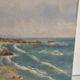 Tableau Oil on canvas - Atlantic coast landscape Cliffs signed Jouannea