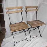 Old pair of folding garden chairs