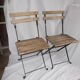 Old pair of folding garden chairs