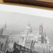 La cathédrale de Palerme, Sicile, gravure ancienne, imprimée en 1841.