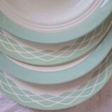 6 old plates Faience and semi-porcelain
